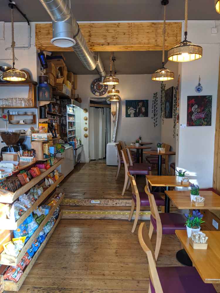 Lily's Cafe from the front inside.